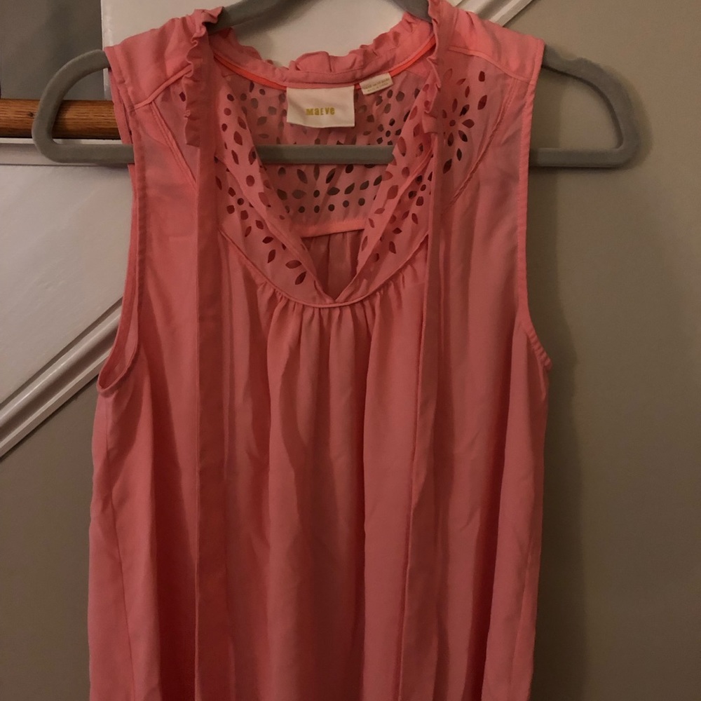 Maeve bubble gum pink blouse